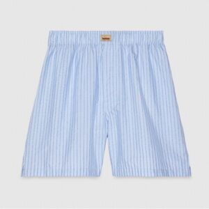 Gucci Light Blue and White Striped Boxers